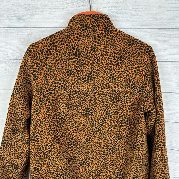 Lands End Womens size Small 6 8 Cheetah Fleece Pullover Sweater - Picture 6 of 11